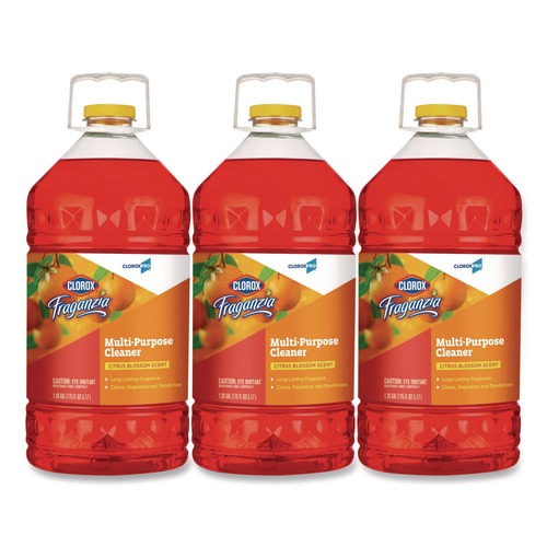 All Purpose Cleaners & Degreasers | Clorox 60615CT 175 oz. Bottle CloroxPro Fraganzia Multi-Purpose Cleaner - Citrus Blossom Scent (3/Carton) image number 0