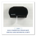 Toilet Tissue Dispensers | Boardwalk R3670BKBW 13 in. x 6.75 in. x 8.75 in. Standard Twin Toilet Tissue Dispenser - Black image number 8