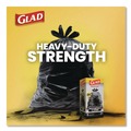 Drawstring & Kitchen Bags | Glad 00079 30 in. x 33 in. 30 gal. 0.81 mil Large Quick-Tie Trash Bags Tie-Flap - Black (10/Box 12 Boxes/Carton) image number 4