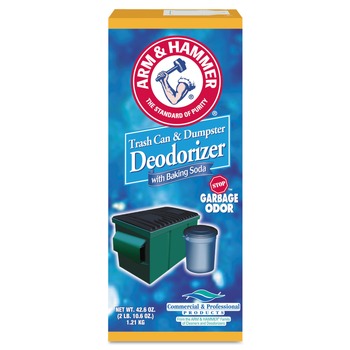 Arm & Hammer 33200-84116 42.6 oz. Sprinkle Top Trash Can and Dumpster Powder Deodorizer - Original (9/Carton)