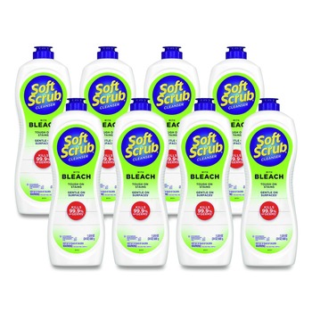 ALL PURPOSE CLEANERS AND DEGREASERS | Soft Scrub 23400 07222 Cleanser with Bleach, 24 oz Bottle, 8/Carton