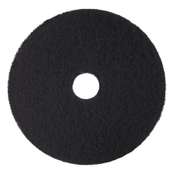 3M 7300-18 18 in. Diameter Low-Speed High Productivity Floor Pads 7300 - Black (5/Carton)