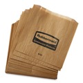 Feminine Care Dispenser Liners | Rubbermaid Commercial FG6141000000 2.75 in. x 8.5 in. Waxed Napkin Receptacle Liners - Brown (250/Carton) image number 1