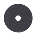 Floor Pads-Stripping | Boardwalk BWK4017HIP 17 in. Diameter High Performance Stripping Floor Pads - Black (5/Carton) image number 1