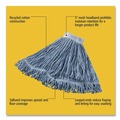 Mop Heads | Rubbermaid Commercial FGD25306BL00 Super Stitch Cotton/Synthetic Blend Mop Head - Large, Blue image number 2