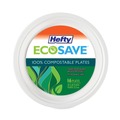 Plates | Hefty RFP D77300 ECOSAVE 6.75 in. Diameter Plate Sugarcane Tableware - White (12/Carton) image number 1