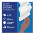 Perforated Roll & Hand Towels | Scott 13217 Essential 100 Percent Recycled Fiber SRB Septic Safe 2 Ply Bathroom Tissue - White (80/Carton) image number 10