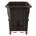 Carts & Trucks | Suncast Commercial RMTTSD150 1.5 cu. Yd. 1,300 lbs. Capacity Forkliftable Frame Standard Duty Tilt Truck - Black/Red image number 3