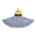 Mop Handles | Rubbermaid Commercial FGH126000000 Invader 60 in. Aluminum Side-Gate Wet-Mop Handle - Gray/Yellow image number 1