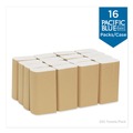 Perforated Roll & Hand Towels | Georgia Pacific Professional 20204 9.2 in. x 9.4 in. 1-Ply Pacific Blue Basic Folded Paper Towel - White (4000/Carton) image number 3