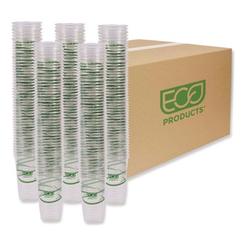 Eco-Products EP-CC20-GS 20 oz. GreenStripe Renewable and Compostable Cold Cups - Clear (1000/Carton)