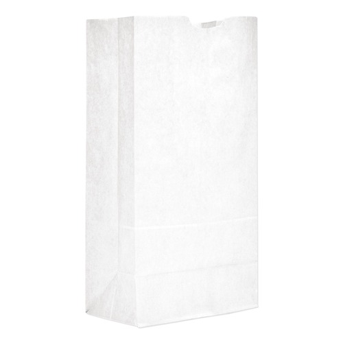 Grocery Bags | Ross & Wallace Paper Products 120320500PK/BL 8.25 in. x 5.25 in. x 16.13 in. #20 Size Grocery Paper Bags - White (500/Bundle) image number 0