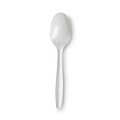 Disposable Spoons | Dixie PTM21 Plastic Mediumweight Teaspoons - White (1000/Carton) image number 0