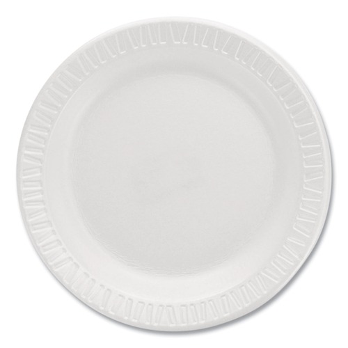Plates | Dart 6PWQR 6 in. Mediumweight Foam Dinnerware Plates - White (125/Pack) image number 0