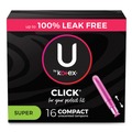 Feminine Care Products | Kimberly-Clark 51581 U by Kotex Click Super Absorbency Compact Tampons (8 Packs/Carton) image number 0