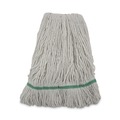 Mop Heads | Boardwalk BWK502WHNB Premium Standard Cotton/Rayon Fiber Mop Head - Medium, White (12/Carton) image number 0