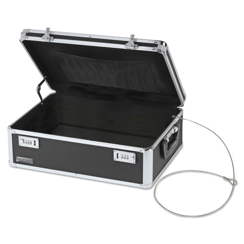 Cases | Vaultz VZ00323 14.5 x 8 x 19.5 Medium Density Fiberboard Locking Storage Chest - Black image number 0