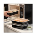 Food Containers & Lids | Pactiv Corp. NC888B Newspring VERSAtainer 8.8 x 6 x 2.5 38 oz Plastic Microwavable Containers - Black/Clear (150/Carton) image number 4