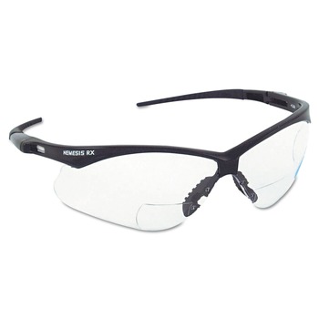 Ansell 22518 plus2.0 Diopter Strength V60 Nemesis Rx Reader Safety Glasses - Black Frame, Smoke Lens