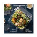 Food Containers & Lids | Pactiv Corp. YCI821100000 9.21 in. x 8.87 in. x 3.07 in. SENSATION SmartLock Hinged Lid Container - Plastic, Clear (200/Carton) image number 6
