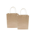 Cleaning Cloths & Wipes | Cosco 098375 8 in. x 4 in. x 10.25 in. Natural Twisted-Paper Handles Premium Shopping Bag - Brown (50/Box) image number 1