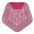 Toilet & Urinal Deodorizers | Boardwalk WCBX-P-010I010I-01-AAS80- 0.11 oz Anti-Splash Urinal Screen - Apple Cinnamon Scent/Red (10/Carton) image number 1