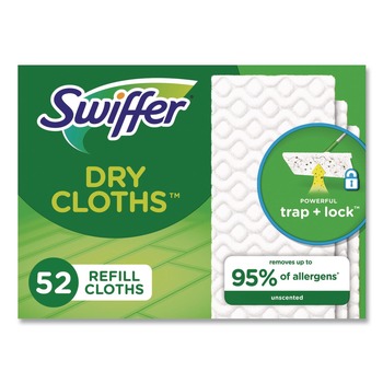  | Swiffer 81216 10.4 in. x 8 in. Dry Refill Cloths - White (156/Carton)