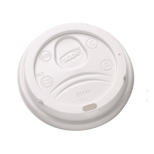 Cup Lids | Dixie DL9540 Sip-Through Dome Hot Drink Lids, Fits 10 oz Cups - White (1000 Carton) image number 0