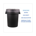 High-Density Trash Bags | Boardwalk Z6640VNK 33 in. x 40 in. 33 gal. 16 mic High Density Industrial Can Liners Flat Pack - Natural (200/Carton) image number 3