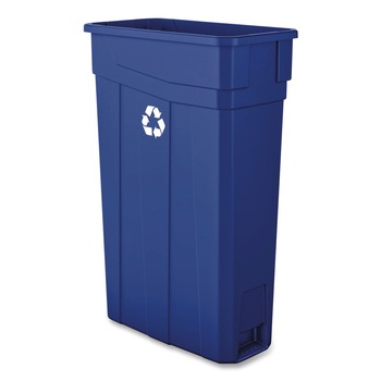 Boardwalk TCN2030BLR 23 Gallon Polypropylene Slim Recycling Container - Blue