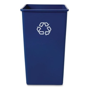 Rubbermaid Commercial FG395973BLUE 50 gal. Plastic Square Recycling Container - Blue