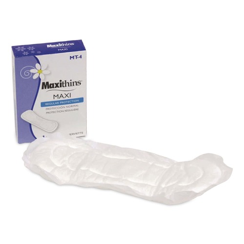 Feminine Care Products | HOSPECO MT-4 Maxithins #4 Individually Boxed Vended Sanitary Napkins (250/Carton) image number 0