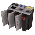 Indoor Waste Receptacles | Rubbermaid Commercial 1961628 33 Gallon Landfill Configure Indoor Recycling Waste Receptacle - Gray image number 3