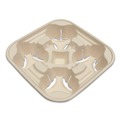 Cup Trays | World Centric CCFB4LF 8 oz to 22 oz Fiber Cup Carriers - Natural (600/Carton) image number 0