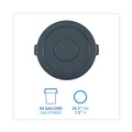 Waste Receptacle Lids | Boardwalk 1868184 Flat-Top Round Lids for 44 Gallon Waste Receptacles - Gray image number 2