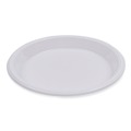 Plates | Boardwalk BWKPLHIPS10WH 10 in. Diameter Hi-Impact Plastic Dinnerware Plate - White (500/Carton) image number 0