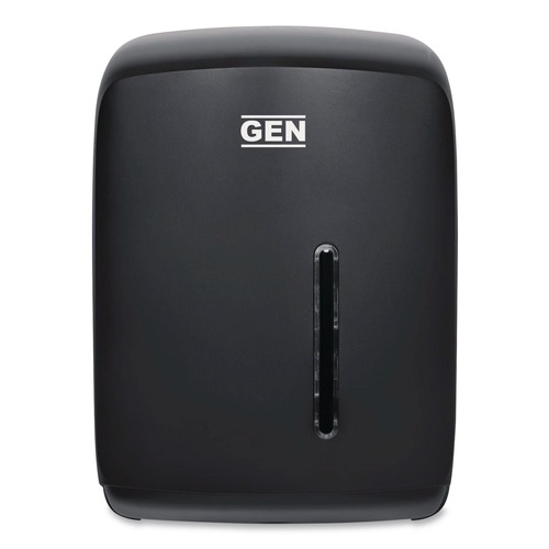 Towel Dispensers | GEN T600BK 8.99 in. x 8.7 in. x 12.65 in. Centerpull Roll Towel Dispenser - Black image number 0