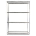 Racks & Shelving | Alera ALESW504818SR NSF Certified Industrial 4-Shelf 48 in. x 18 in. x 72 in. Wire Shelving Kit - Silver image number 1