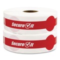 Food Containers & Lids | National Checking Company P17SI-2 SecureIT Tamper Evident 1 in. x 7 in. Secure It Drink Lid Seal - Red (2/Pack) image number 0