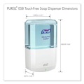 Soap Dispensers | PURELL 7730-01 1200 mL 5.25 in. x 8.8 in. x 12.13 in. ES8 Soap Touch-Free Dispenser - White image number 5
