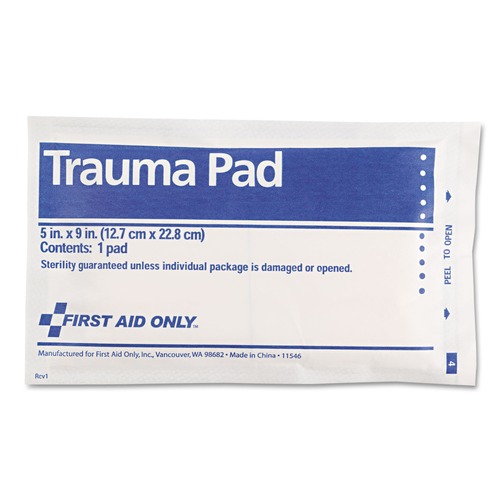 Gauze | First Aid Only FAE-5012 5 in. x 9 in. SmartCompliance Sterile Trauma Pad image number 0