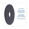Floor Pads-Stripping | Boardwalk BWK4013BLA 13 in. Diameter Stripping Floor Pads - Black (5/Carton) image number 4