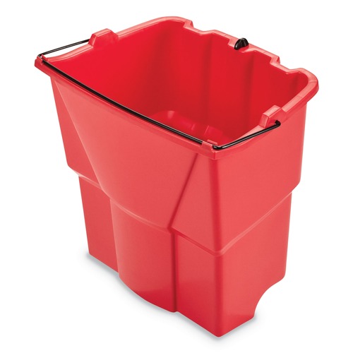 Buckets & Wringers | Rubbermaid Commercial 2064907 WaveBrake 2.0 18 Quart Plastic Dirty Water Bucket - Red image number 0