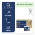 Perforated Roll & Hand Towels | Tork 192136 1/4 Fold 1-Ply 12.5 in. x 13 in. Heavy-Duty Paper Wiper - White (16/Carton) image number 2
