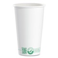 Cups | SOLO 316PLA-PLANET 16 oz Compostable Paper Hot Cups - White/Green (1000/Carton) image number 1