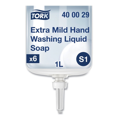 Soap Refills | Tork 400029 1L Refill Unscented Premium Extra Mild Soap (6/Carton) image number 0