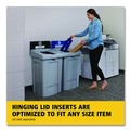 Indoor Waste Receptacles | Rubbermaid Commercial 2171557 Slim Jim 33 gal 1-Stream Mixed Resin Recycling Station - Gray image number 4