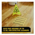 Sorbents | Rubbermaid Commercial FG425400YEL 16.5 in. x 14 in. 12 oz. Over-The-Spill Pad Tablet (22/Pack) image number 3