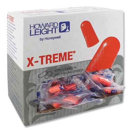 Ear Protection | Howard Leight by Honeywell XTR1 X-TREME 32 dB Uncorded Disposable Earplugs - One Size Fits Most Orange (2000/Carton) image number 0