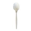 Disposable Spoons | Boardwalk BWKSPOONMWPPIW 5.31 in. Mediumweight Wrapped Polypropylene Plastic Spoon Cutlery - White (1000/Carton) image number 1
